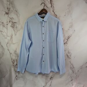 Eddie Bauer Shirt Mens XL Light Blue Travex Button Down Classic Fit Long Sleeve